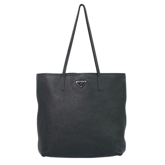 Prada Handbags - Prada Leather Shoulder Bag Tote Black